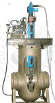 High-speed gate valve grinding machine HSS-1A mounted on valve
